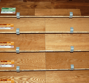 Photo of range of laminate flooring